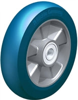 8" x 2" Heavy duty wheel with Blickle Besthane Soft polyurethane tread, with aluminum wheel center, extra crowned
