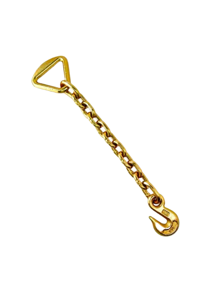 18" Grade 70 Chain Anchor Assembly with 3" D-Ring, 3/8" Grab Hook