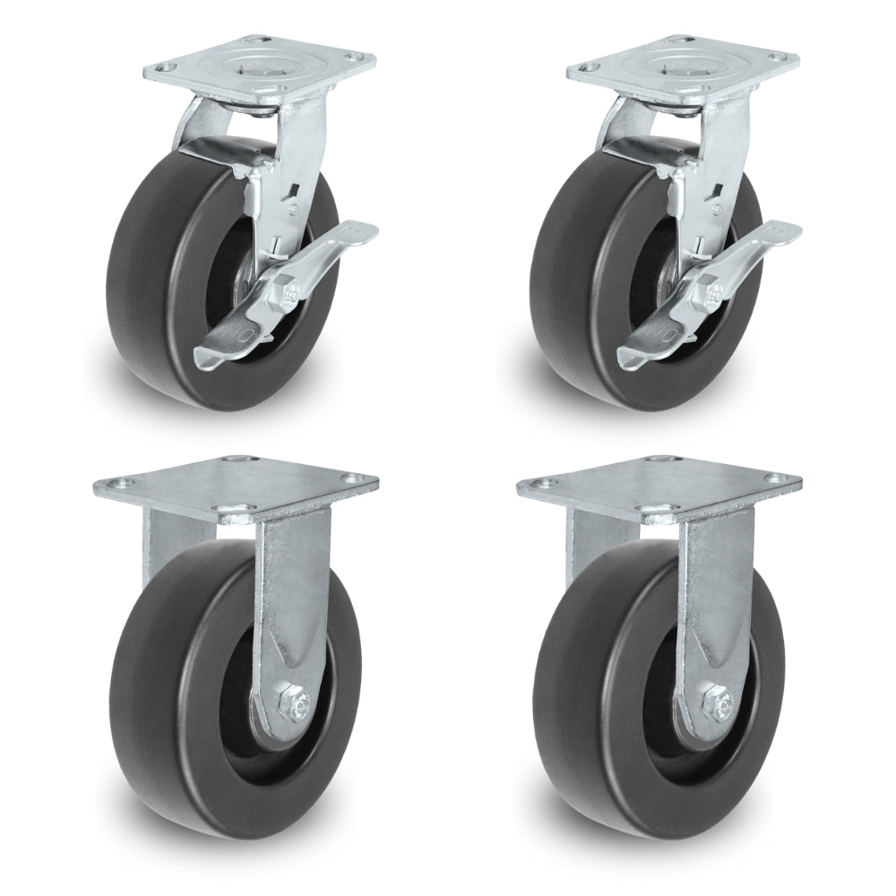 6" X 2" Tool Box Kit - Polyolefin Wheel - 2,800 Lbs Capacity per set of 4