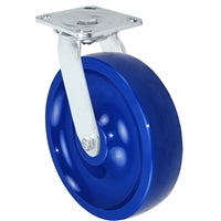 8" Stainless Swivel Caster - Solid Polyurethane Wheel - 1,250lbs Capacity