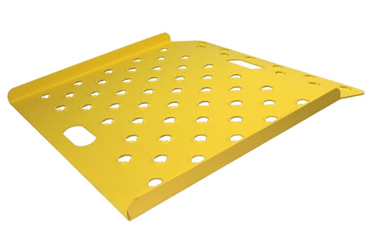 750lb Heavy-Duty Aluminum Curb Ramp, Safety Yellow, 30"x30" Punched Deck - CRP3030-SY