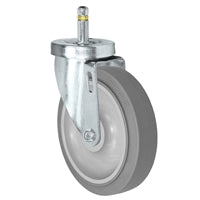 5" X 1-1/4" FX Thermo Plastic Rubber Wheel - Swivel Caster - 7/16" x 1-3/8" Grip Ring Stem Caster - 315 LBS Load Capacity