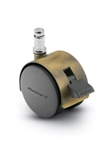 PPA50223WA-B - Pacer Hooded Chair Caster w/Brake - 50mm Diameter - 7/16" x 7/8" Grip Ring Stem - 75 lbs Capacity - Nylon Wheels