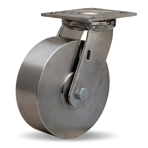Hamilton 800 lbs Load Capacity Stainless Steel Swivel Caster - 6" x 2" Stainless Wheel, 3/4" Plain Bore - S-STA-6S for E-commerce