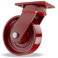 Hamilton Spinfinity Maintenance-Free Kingpinless ZFWH Series Swivel Caster with 5" x 2" Cast Iron Metal Wheel with 1/2" Sealed Precision Ball Bearings