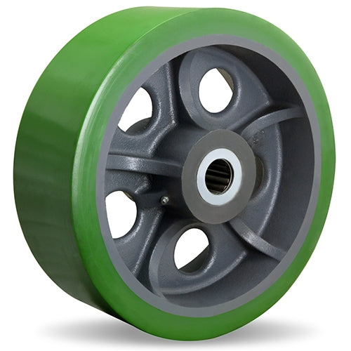 Hamilton W-1450-DL Duralast Polyurethane Wheel - 14" Diameter, 5" Width, Heavy-Duty Cast Iron Core