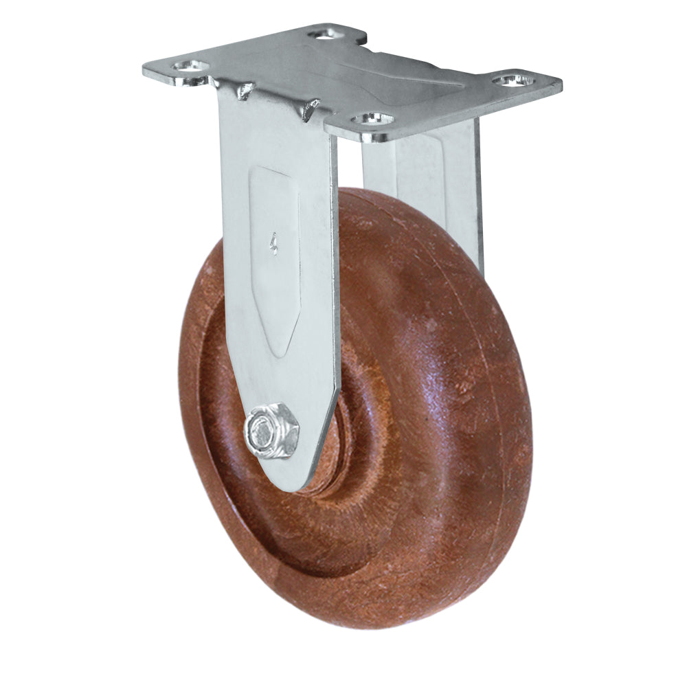 Rigid caster, 4" x 1-1/4" high-temp glass-filled nylon wheel, Plate 2-3/8 x 3-5/8"
