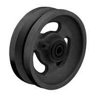 10" X 3" Black Ductile V-Groove Wheel - 7,000 lbs Capacity