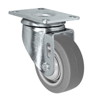 3" X 1.25" Light Duty TPR FX Formula XS Rubber Wheel - Swivel Caster - 225 lbs Capacity