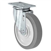 5" X 1.25" Light Duty TPR FX Formula XS Rubber Wheel - Swivel Caster - 315 lbs Capacity