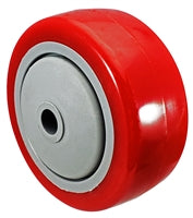 3" x 1-1/4" Red Polyurethane Wheel for Casters or Equipment 250 lbs Capacity