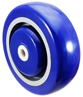 4" x 1-1/4" Blue Polyurethane Wheel for Casters or Equipment 300 lbs Capacity