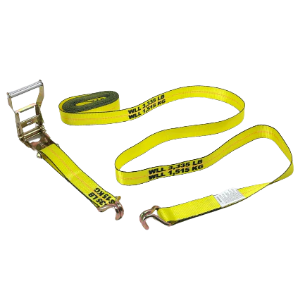 High-Capacity A-2X30RWHK-I Ratchet Strap - 2inch x 30feet with Wire Hooks - Secure Heavy Loads with 3,333 lbs Load Capacity