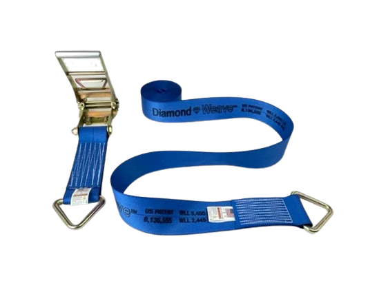 High-Capacity A-4X30RDR-DW - 4inch x 30feet Ratchet Strap Assembly with D-Rings-BEST for Heavy-Duty Applications