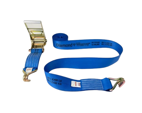 4inch x 30feet Ratchet Tie Down Strap with Wire Hooks - 5,400 lbs Load Capacity | Heavy Duty Cargo Securement