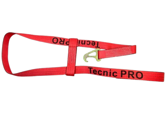 Quick-Pick Wheel Lift Strap for Jerr-Dan MPL - 10 ft, 2 in Wide, 3333 lbs Load Capacity, Heavy Duty Red TECNIC Webbing