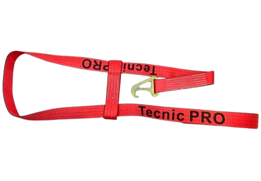 Quick-Pick Wheel Lift Strap for Jerr-Dan MPL - 10 ft, 2 in Wide, 3333 lbs Load Capacity, Heavy Duty Red TECNIC Webbing