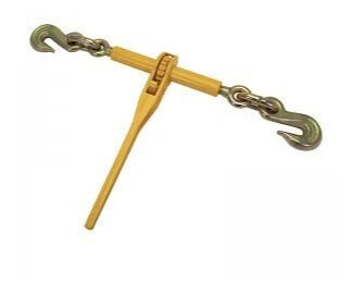 Yellow Ratchet Binder Plus C-RLB-US | 5/16" - 3/8" Chain Size | 7,100 lbs Load Capacity - Heavy-Duty Secure Cargo Binding