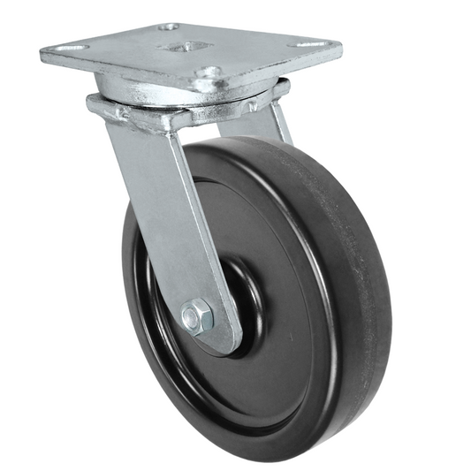 10" x 3" Kingpinless Heavy Duty Rigid Caster - Phenolic Wheel - 2,900 Lbs Capacity