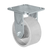 4" x 2" Inch Rigid Caster - Semi-Steel Cast Iron Wheel - 700 Lbs Capacity