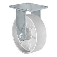 5" x 2" Inch Rigid Caster - Semi-Steel Cast Iron Wheel - 1,000 Lbs Capacity