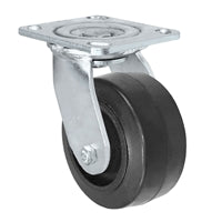 4" x 2" Inch Swivel Caster - Mold-On Rubber Wheel - 400 Lbs Capacity