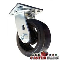 5" x 2" Inch Swivel Caster - Mold-On Rubber Wheel - 450 Lbs Capacity