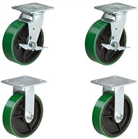 4" X 2" Tool Box Kit - Green Polyurethane Wheel - 3,200 Lbs Capacity Per Set of 4