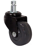 2" Chair Caster - Dark Gray Soft Rubber Wheel