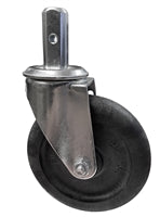 5" Rack/Shelf Stem Caster - 3/4" x 2" Stem W/ 17/64 Cross-Drilled Hole