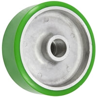 4" x 2" Green on Silver Polyurethane on Aluminum Core - 800 lbs Cap