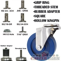 4" Solid Polyurethane Stainless Steel Swivel Caster