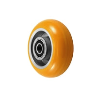 5" x 2" Orange Crown Tread Polyurethane on Aluminum Core - 900 lbs Cap