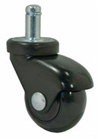 2" Black Polyurethane LUX Black Furniture Caster