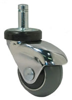 2" Gray Rubber - Chrome LUX Furniture Caster