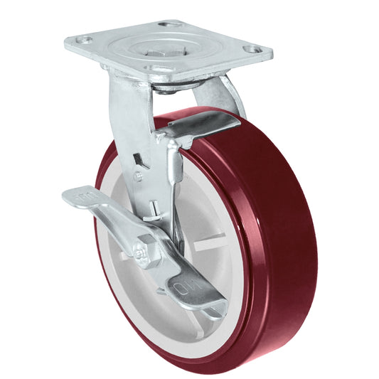 6" Heavy-Duty CS6B Swivel Caster with Brake for Greenlee MA6065 GMX Carts - Premium Replacement