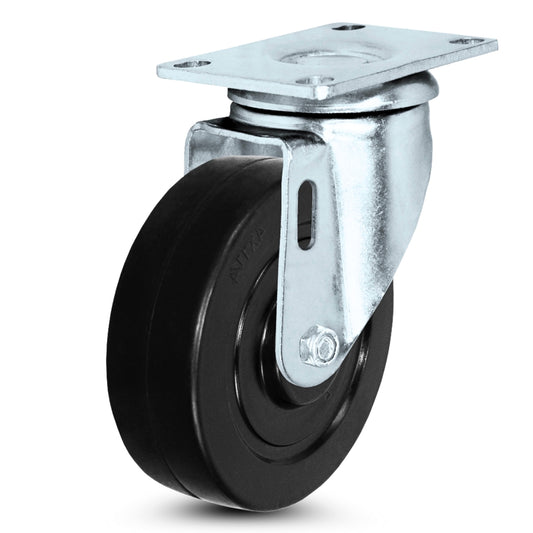 4" Rubber Swivel Caster | Compare to Harbor Freight 69912 & Everbilt 800925