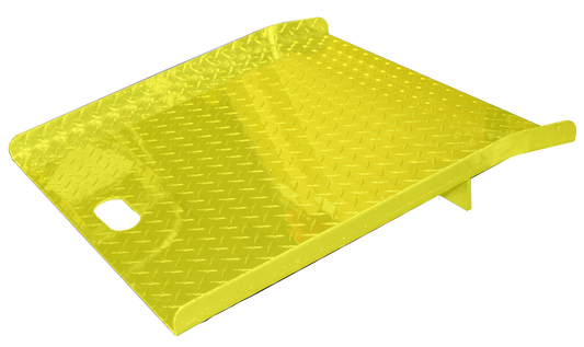 Liberator 27x27 Aluminum Hand Truck Ramp - 750 lbs High-Traction,  Safety Yellow, Lightweight Curb Assistant CRP2727-SY