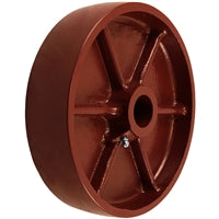 4" X 2" Red Ductile Steel Wheel