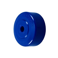 4" X 1-1/4" BLUE SOLID POLYURETHANE (NON MARKING) WHEEL - 400 LBS CAPACITY