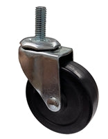 2-1/2" Stem Caster | Hard Rubber | Threaded Stem 3/8"-16 x 1" | 100 lbs Capacity