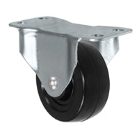 General Duty Rigid Caster | 2" Diameter Hard Rubber Wheel | 125 lbs capacity