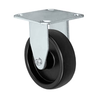 3" x 1-1/4" Rigid Caster | Polyolefin Wheel | 250 lbs Capacity | Plate Size: 3-1/8" x 4-1/8"