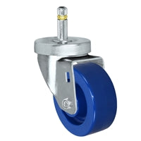 3" X 1-1/4"  Swivel Caster - Solid Polyurethane Wheel - 7/16" Grip Ring Stem Caster -  300 LBS Load Capacity