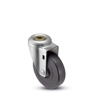 3" x 1-1/4" Hollow Kingpin Swivel Caster | Hard Rubber Wheel | 300 lbs Capacity