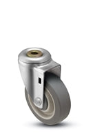 3" x 1-1/4" Hollow Kingpin Swivel Caster | Thermoplastic Rubber Wheel |210 lbs Capacity