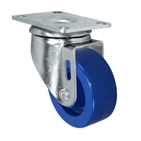 3" Solid Polyurethane Wheel | Swivel Caster | Plate Size: 2-3/8" x 3-5/8" | 300 lbs Capacity