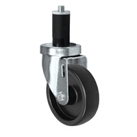 3" X 1-1/4" Swivel Caster | Polyolefin Wheel | 1-3/16" Expanding Stem | 300 Lbs Capacity