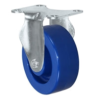 4" Solid Polyurethane Wheel | Rigid Caster | Plate Size: 2-3/8" x 3-5/8" | 350 lbs Capacity