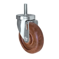 4" Threaded Stem Caster - Swivel Caster with High Temperature Nylon Wheel - 350 lbs Per Caster - 1/2" x 1-1/2" Long Threaded Stem Caster